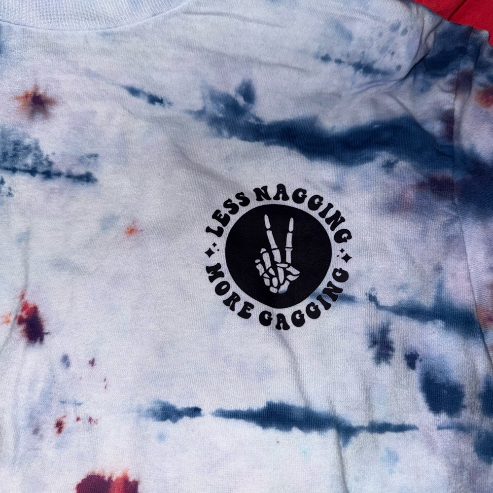Tie-Dye Kids Shirt with Peace Sign Graphic